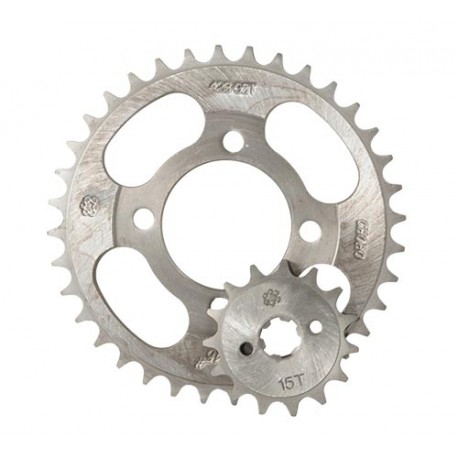 KIT CORONA Y PIÑON GILERA SMASH 110 36/15T CHOHO HK017