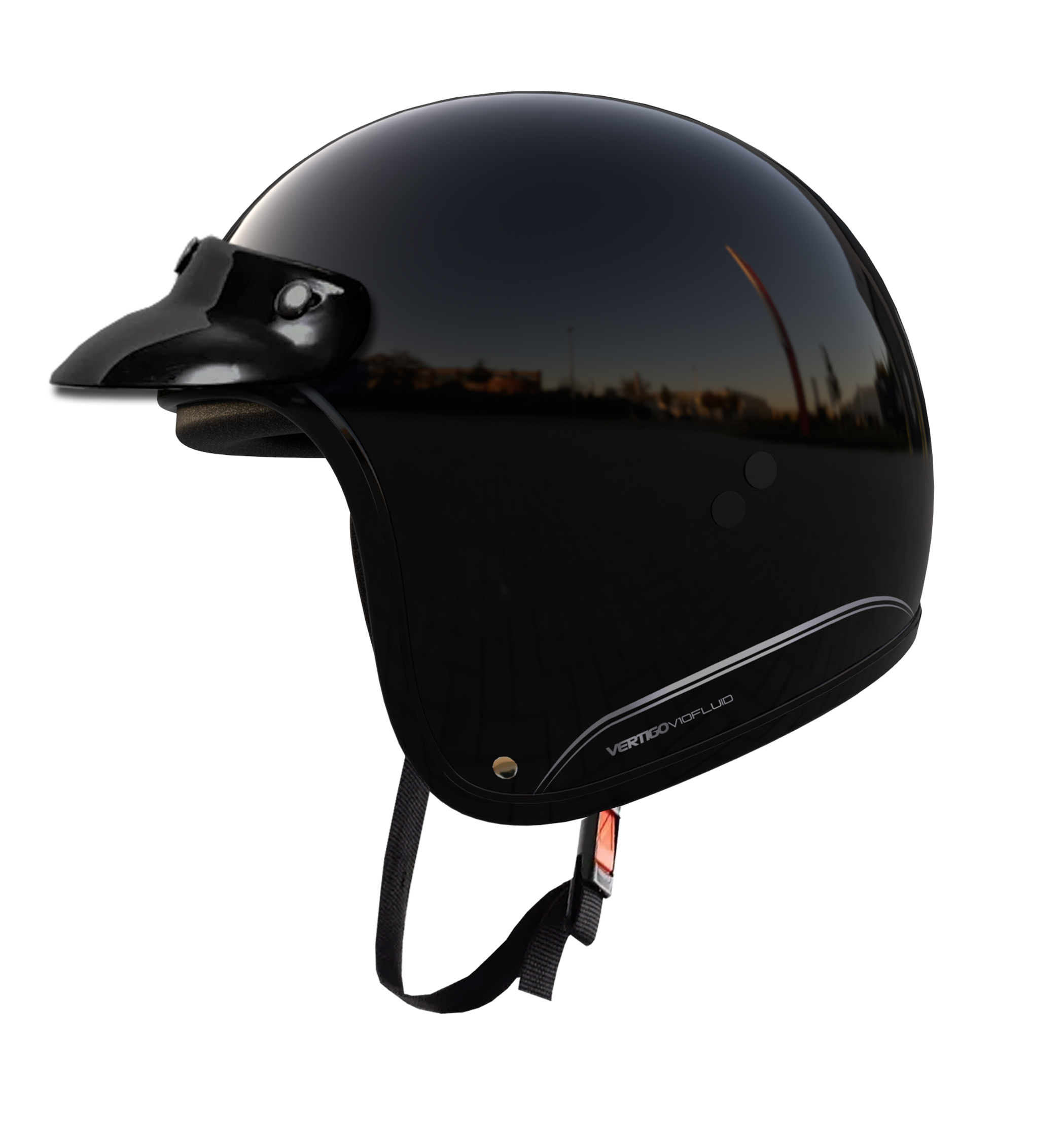 CASCO V10 FLUID ABIERTO NEGRO 