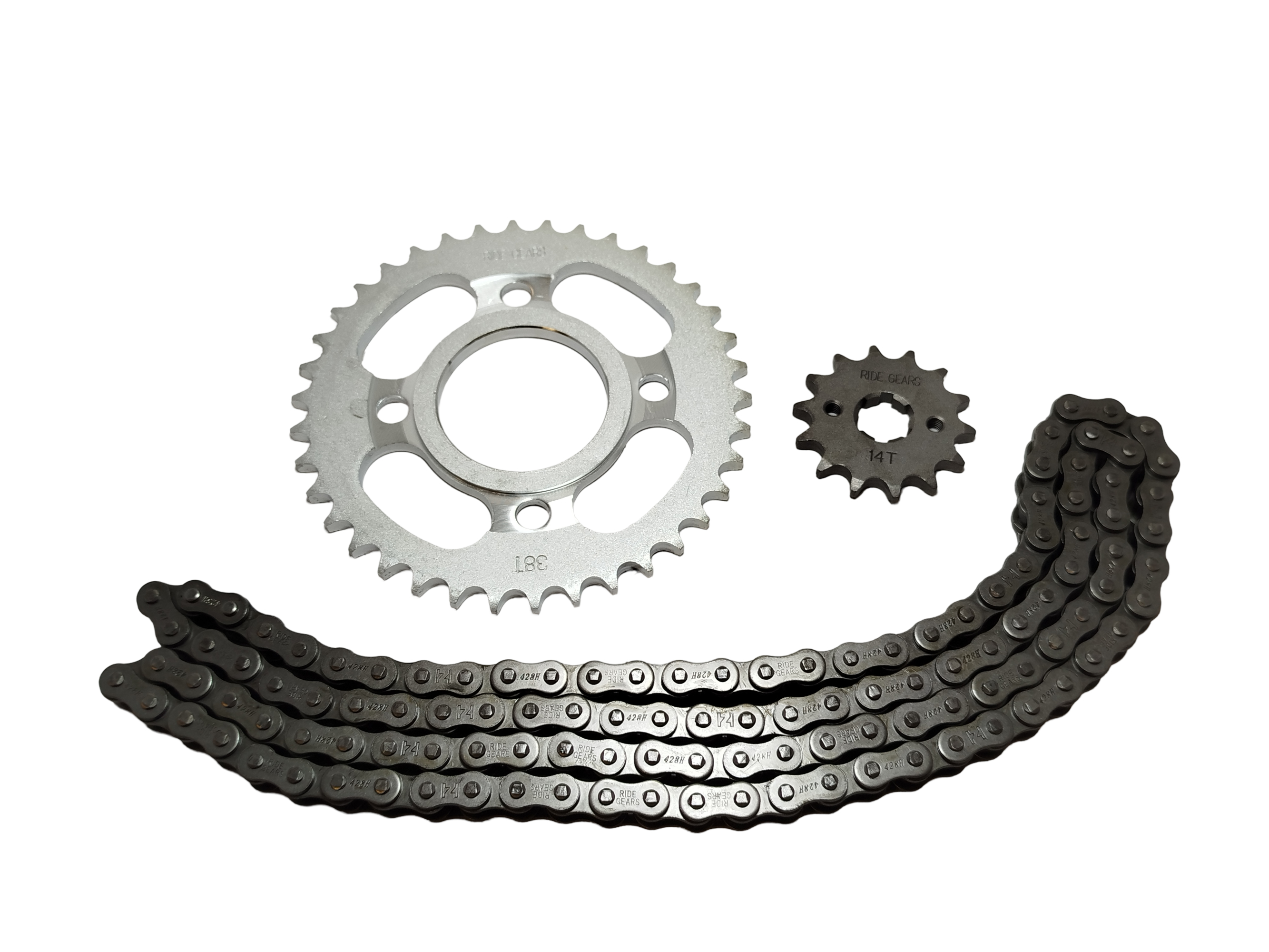 KIT CORONA, PIÑON Y CADENA ZANELLA RX 150 38/14T 428H-118L RIDE GEAR RG-32142