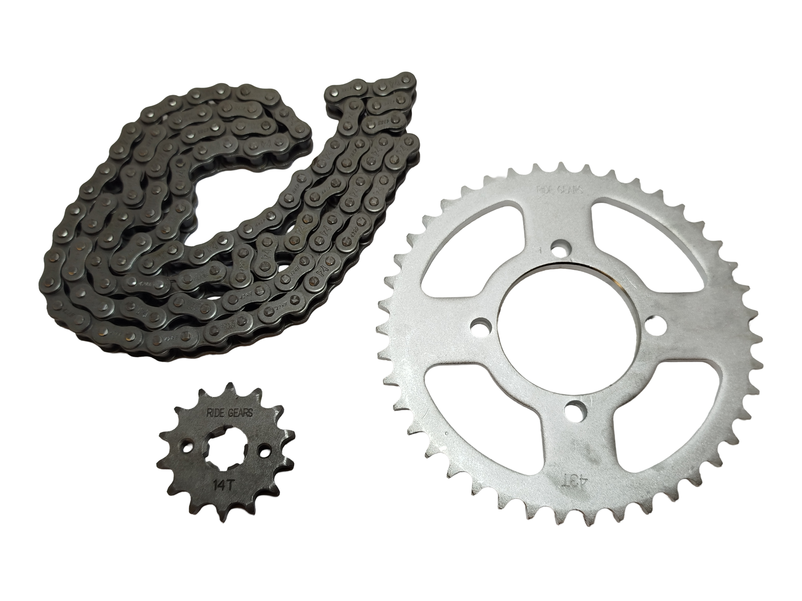 KIT CORONA, PIÑON Y CADENA YAMAHA YBR 125 43/14T 428H-118L RIDE GEAR RG-32143