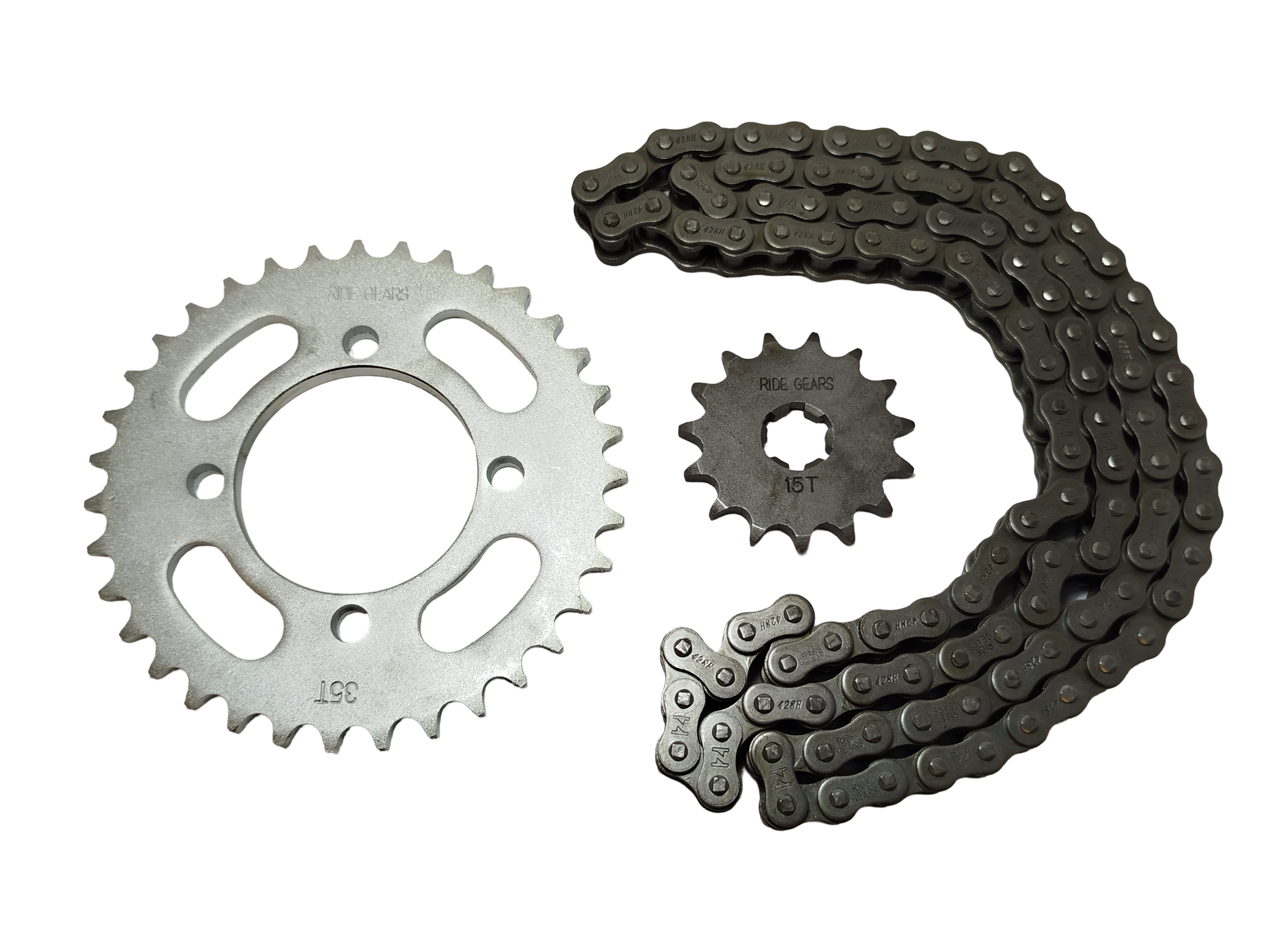 KIT CORONA, PIÑON Y CADENA YAMAHA CRYPTON 110 NEW 35/15T 428H-110L RIDE GEAR RG-32144
