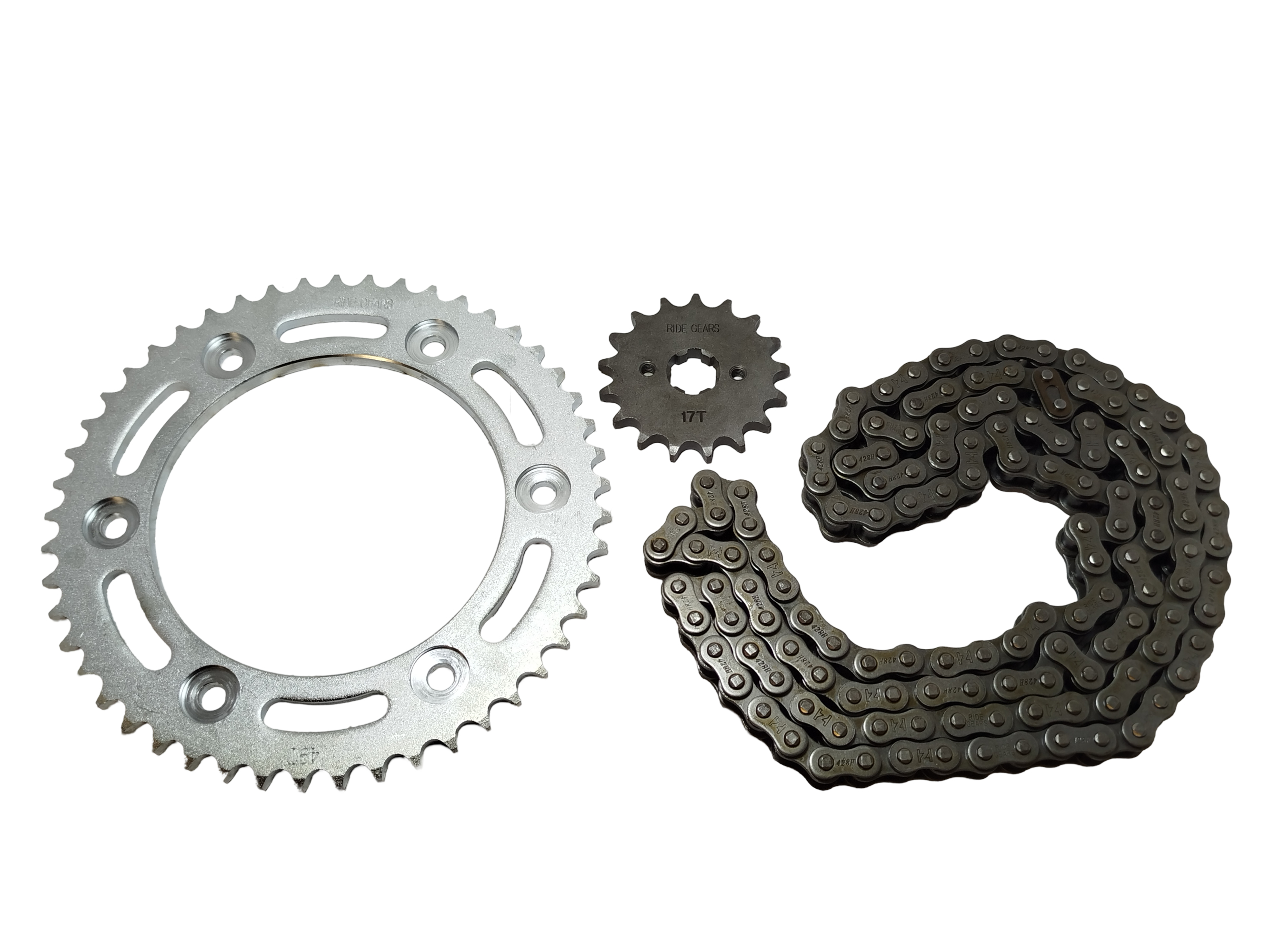 KIT CORONA, PIÑON Y CADENA HONDA XR 150 L 49/17T 428H-136L RIDE GEARS RG-32139