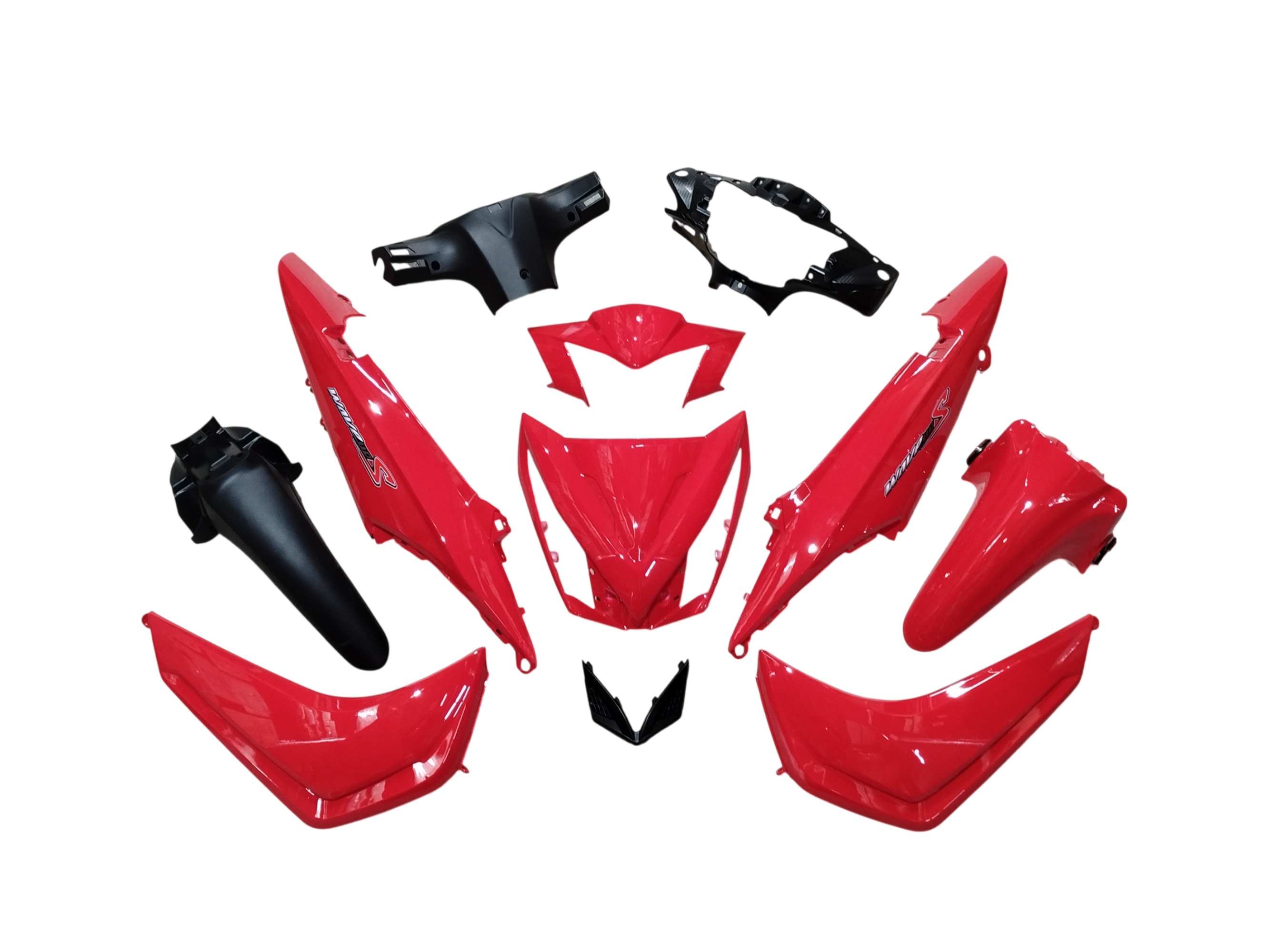 KIT PLASTICOS HONDA WAVE 110 S (ROJO) 11 Pcs RIDE GEARS RG-33324